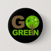 Gehen Baum recyceln grüner Button (Vorderseite)