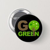 Gehen Baum recyceln grüner Button (Vorne & Hinten)