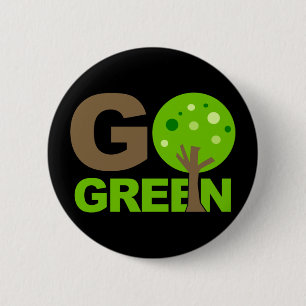 Gehen Baum recyceln grüner Button