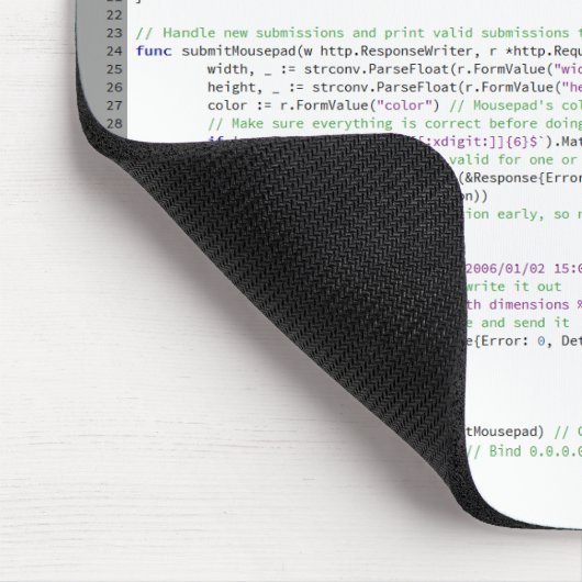 Gehen Code Mousepad (Ecke)