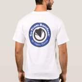 Gehen das barfüßigteam! Das T-Shirt der Männer (Rückseite)