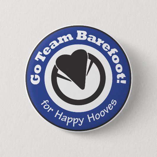 Gehen das barfüßigteam! Knopf Button (Vorderseite)