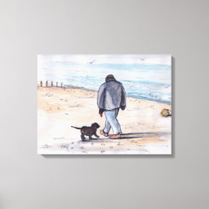 Gehen der Hund - 05 Leinwanddruck