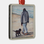 Gehen der Hund - 05 Silbernes Ornament (Rechts)