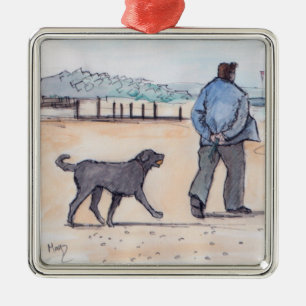 gehen der Hund - 07 Silbernes Ornament