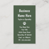 gehen der Hund Visitenkarte (Rückseite)