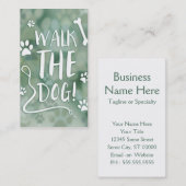 gehen der Hund Visitenkarte (Vorne/Hinten)