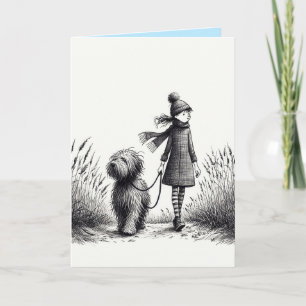 Gehen der Hundkarte Karte