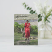 Gehen der Wasser-Büffel Postkarte (Stehend Vorderseite)