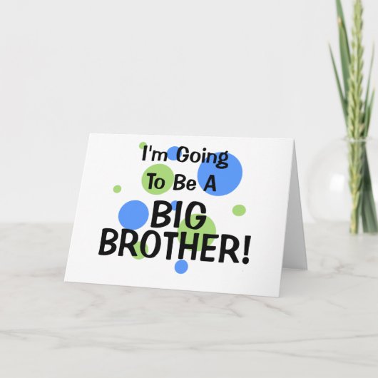 Gehen, ein großer Bruder zu sein Ankündigung (Vorderseite)