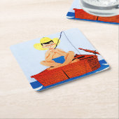 Gehen Fische Rechteckiger Pappuntersetzer (angewinkelt)