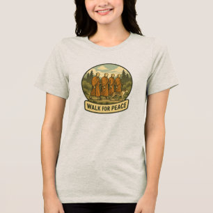 Gehen für den Frieden – Minimalistische Mönche und Tri-Blend Shirt