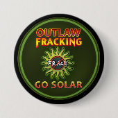"GEHEN - geächtetes Fracking" Knopf SOLAR Button (Vorderseite)