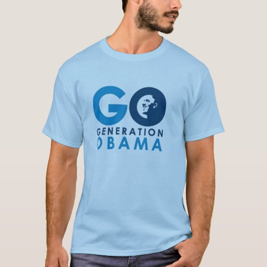 Gehen Generation hellblauer Obama T-Shirt (Vorderseite)