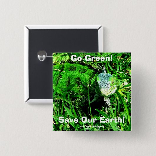 Gehen Grün! , Retten Sie unsere Erde… Button (Vorne & Hinten)