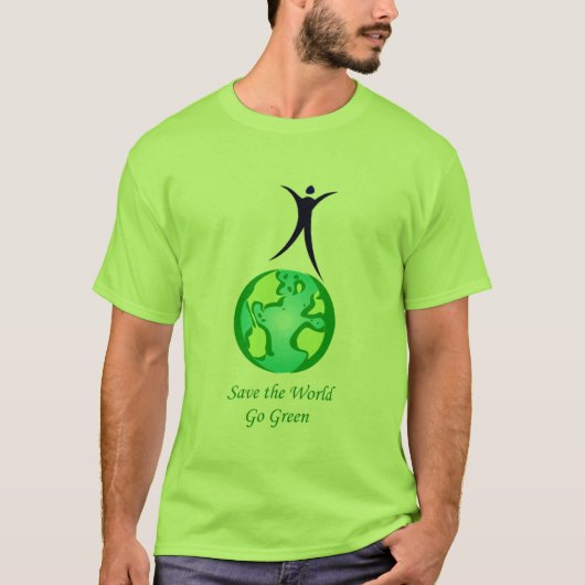 Gehen Grün T-Shirt (Vorderseite)