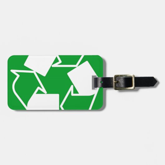 gehen Grün verringern recyceln Gepäckanhänger (Vorderseite horizontal)