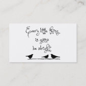 Gehen, gut zu sein visitenkarte (Rückseite)