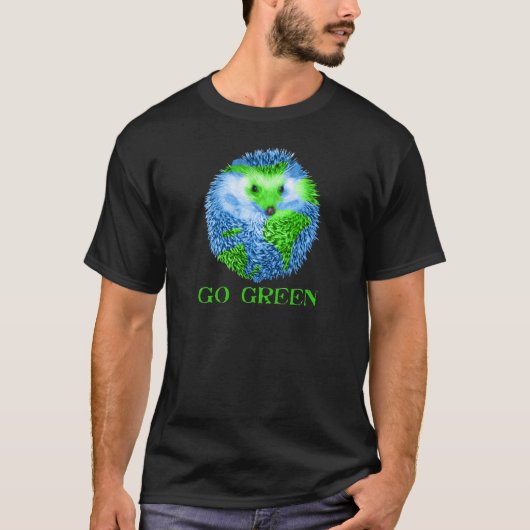 Gehen Hedgie grünes T-Shirt (Vorderseite)