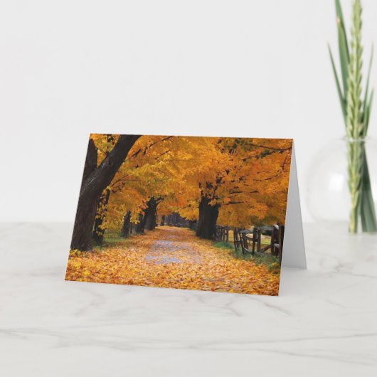 Gehen hinunter die alten Zeiten des Herbstes Karte (Vorderseite)