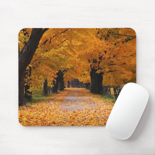 Gehen hinunter die alten Zeiten des Herbstes Mousepad (Mit Mouse)