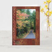 Gehen im Herbst Karte (Gelbe Blume)