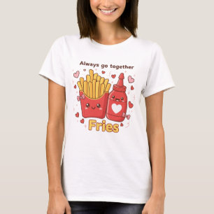 "Gehen immer zusammen" Süße Pommes und Ketchup Kaw T-Shirt