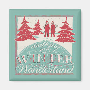 Gehen in ein Winter-Märchenland Magnet