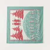 Gehen in ein Winter-Märchenland Wandteppich (Vorderseite)