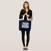 Gehen in eine Winter-Märchenland-Tasche Jumbo Stoffbeutel (Vorderseite (Model))