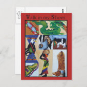 Gehen in meinen Schuhen Postkarte (Vorne/Hinten)