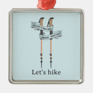 Gehen ist die beste Medizin Hippokrates Wandern Pu Ornament Aus Metall
