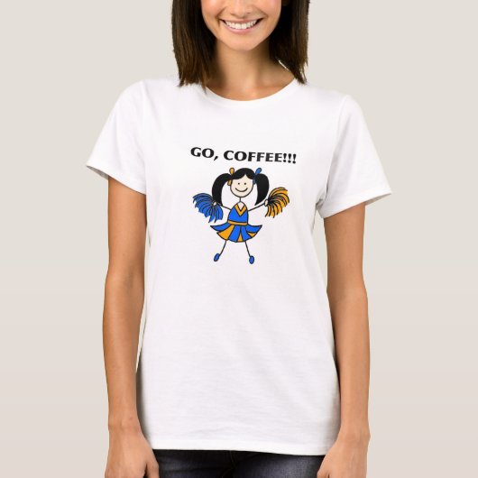 , Gehen Kaffee! Cheerleader-T - Shirt (dunkles (Vorderseite)
