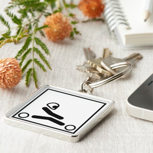 Gehen Kart, das Zahl läuft Schlüsselanhänger (Seite)