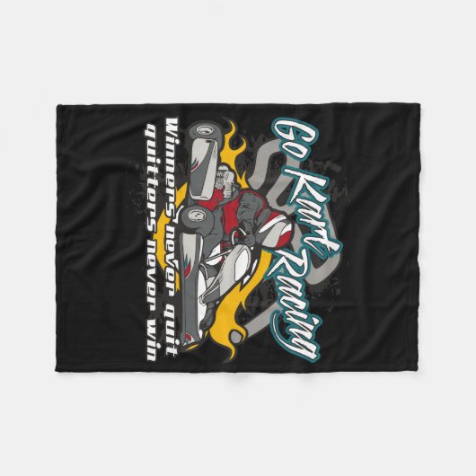 Gehen Kart Sieger Fleecedecke (Vorderseite (Horizontal))
