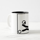 Gehen Kart Zahl Zweifarbige Tasse (Vorderseite Links)