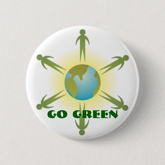 Gehen Knopf grüner Button (Vorderseite)