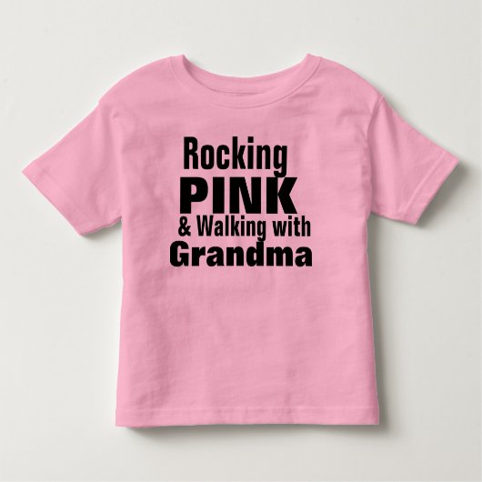 Gehen mit Großmutter-Brustkrebs-Shirt Kleinkind T-shirt (Vorderseite)