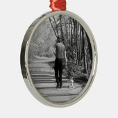 Gehen mit Vati Silbernes Ornament (Rechts)