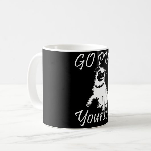 Gehen Mops sich Kaffeetasse (Vorderseite Links)