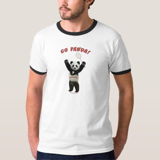 Gehen Panda-Badminton T-Shirt (Vorderseite)
