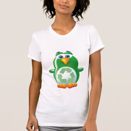 gehen Pinguin grüner T-Shirt (Vorderseite)