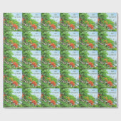 Gehen rotes Flammen-Baum-Packpapier grünes Geschenkpapier (Flach)