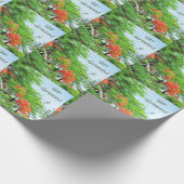 Gehen rotes Flammen-Baum-Packpapier grünes Geschenkpapier (Ecke)