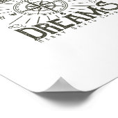 gehen sicher in die Richtung Ihrer Träume Poster (Ecke)