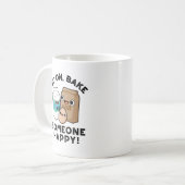 Gehen Sie auf Bake Jemand glücklichen Funny Baking Kaffeetasse (Vorderseite Links)