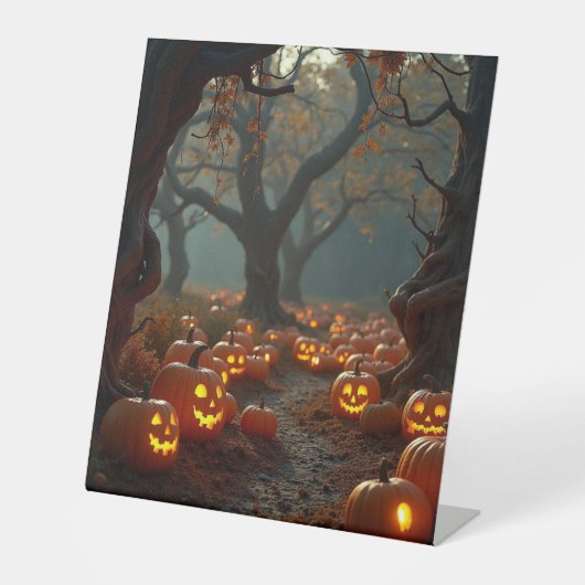 Gehen Sie auf dem Kürbisweg Sockelschild (Vorderseite)