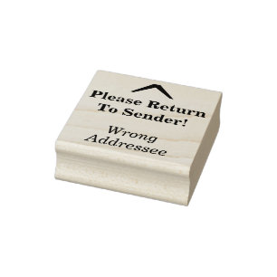 "Gehen Sie bitte zum Absender zurück! ", "falscher Gummistempel