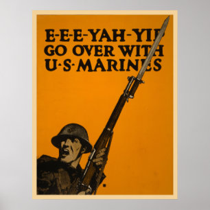 Gehen Sie darüber mit US-Marinesoldaten hinaus Poster