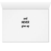 GEHEN SIE DAZU, DASS SIE NIE DIE ERMUTIGUNGSKARTE (Innenansicht Horizontal (Unten))